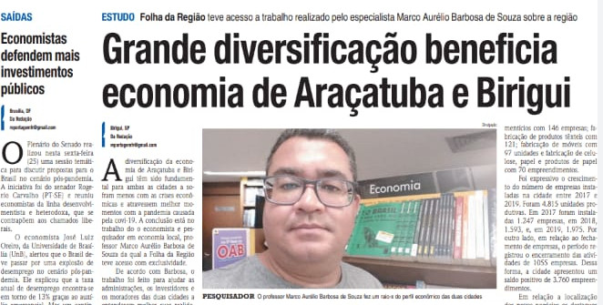 Grande diversificação beneficia economia de Araçatuba e Birigui